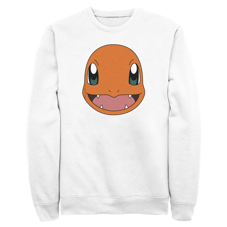 Men s Pokemon Charmander Smile Sweatshirt White Large