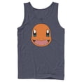 thumbnail image 1 of Men's Pokemon Charmander Smile Tank Top Navy Blue Small, 1 of 4
