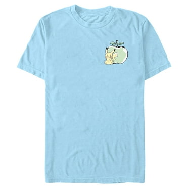 Men's Pokemon Chibi Pikachu Apple  Graphic T-Shirt