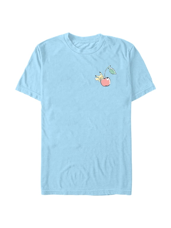 Men's Pokemon Chibi Pikachu Cherry Graphic T-Shirt