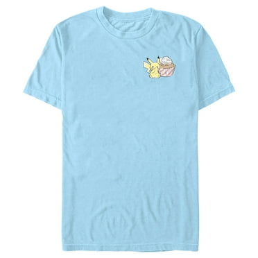 Men's Pokemon Chibi Pikachu Cupcake  Graphic T-Shirt