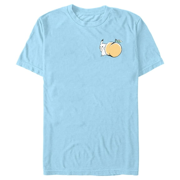Men's Pokemon Chibi Pikachu Peach Graphic T-Shirt