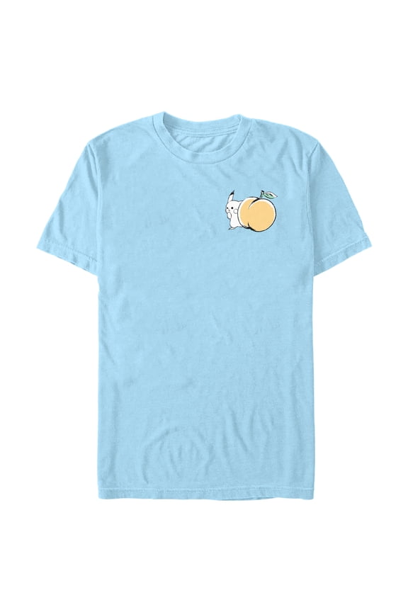Men's Pokemon Chibi Pikachu Peach Graphic T-Shirt