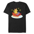 thumbnail image 1 of Men's Pokemon Christmas Pikachu Sleigh Graphic Tee Black 3X Large, 1 of 5