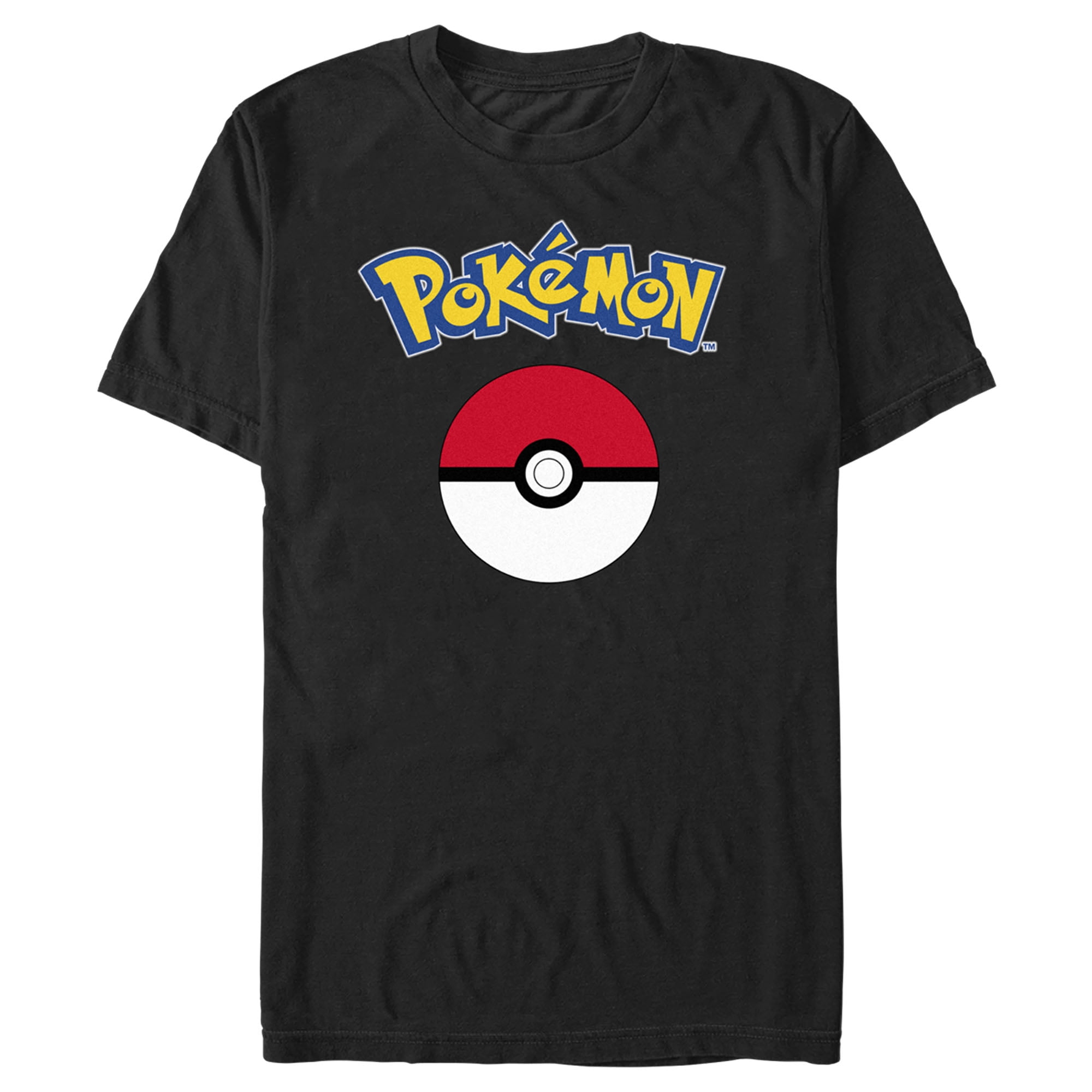 Pokemon Men's Classic Logo Graphic Tee, Adult Apparel, Black, X
