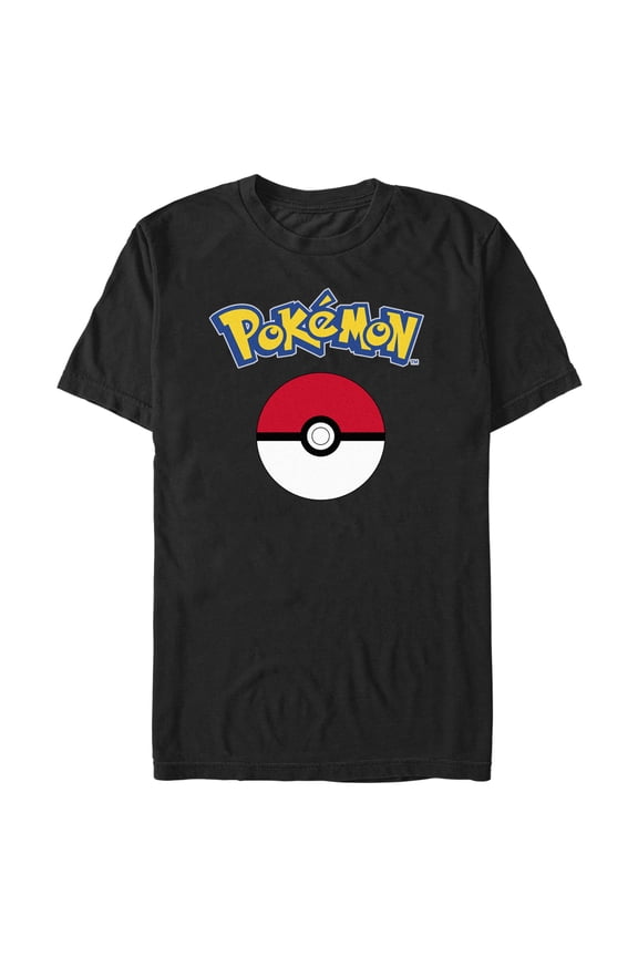 Men's Pokemon Classic Logo  Graphic Tee Black Medium