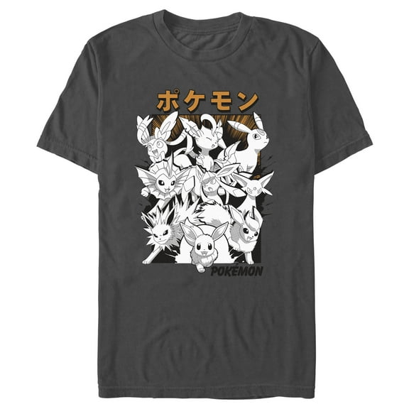 Men's Pokemon Comic Book Eevee Evolutions  Graphic T-Shirt