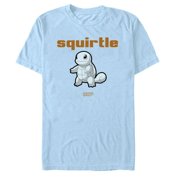 Men's Pokemon Comic Squirtle Graphic Tee Light Blue Medium