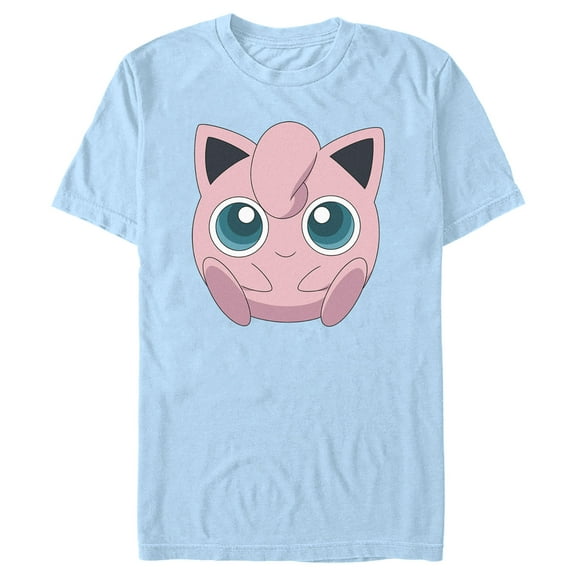 Men's Pokemon Cute Jigglypuff  Graphic Tee Light Blue 2X Large