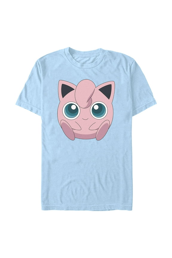 Men's Pokemon Cute Jigglypuff  Graphic Tee Light Blue 2X Large