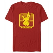 Men's Pokemon Digital Pikachu Graphic Tee Red 3X Large