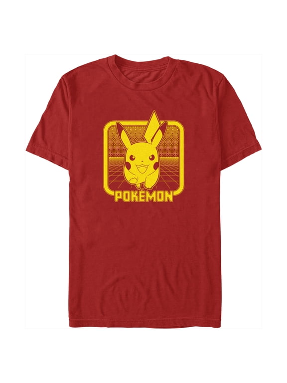 Men's Pokemon Digital Pikachu Graphic Tee Red 3X Large