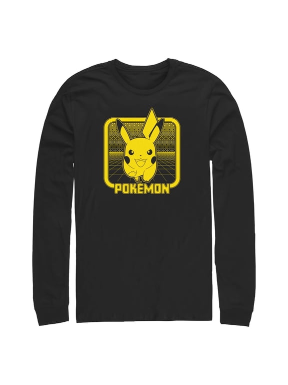 Men's Pokemon Digital Pikachu Long Sleeve Shirt