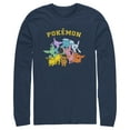 thumbnail image 1 of Men's Pokemon Eeveelutions Long Sleeve Shirt Navy Blue Small, 1 of 4