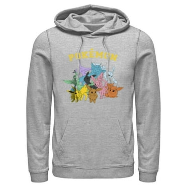 Men's Pokemon Eeveelutions  Pull Over Hoodie Athletic Heather Medium