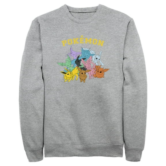 Men's Pokemon Eeveelutions Sweatshirt Athletic Heather Large