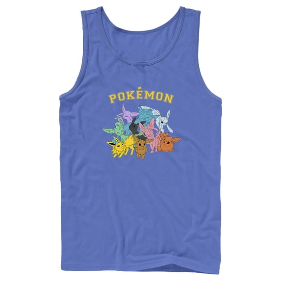 Men's Pokemon Eeveelutions Tank Top Royal Blue Medium