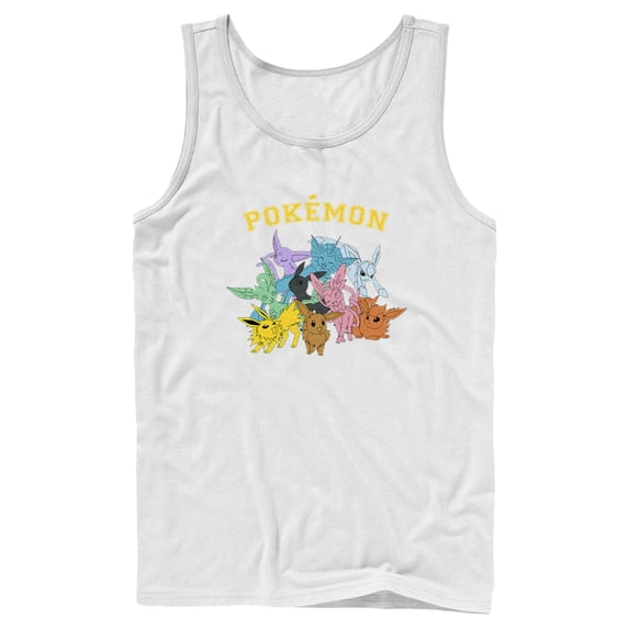 Men's Pokemon Eeveelutions Tank Top White Small