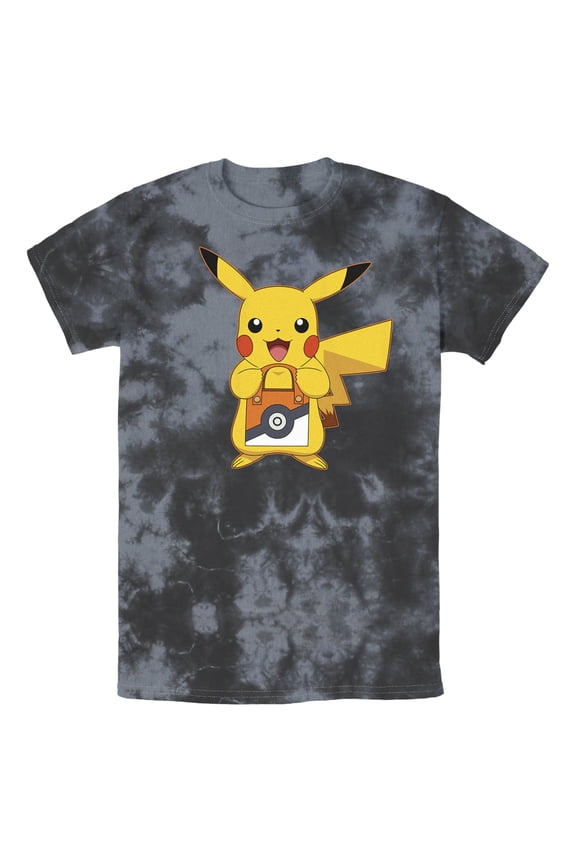 Men's Pokemon Halloween Trick or Treat Pikachu Graphic Tee Black/Charcoal Large