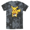 thumbnail image 1 of Men's Pokemon Halloween Trick or Treat Pikachu Graphic Tee Black/Charcoal Medium, 1 of 4