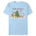 thumbnail image 1 of Men's Pokemon Happy Holidays Crew  Graphic Tee Light Blue 3X Large, 1 of 4