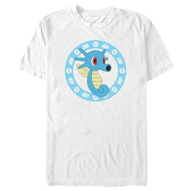 Men's Pokemon Horsea Circle  Graphic T-Shirt