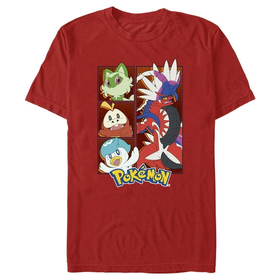 Men's Pokemon Koraidon Group  Graphic Tee Red Medium