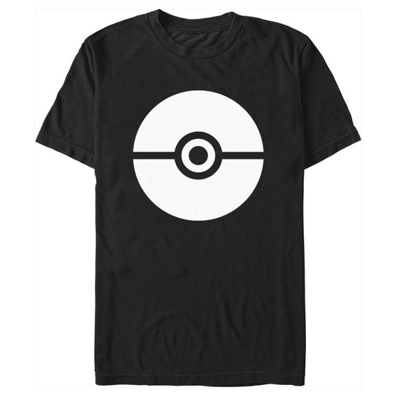 Men's Pokemon Large Poke Ball Graphic Tee Black X Large