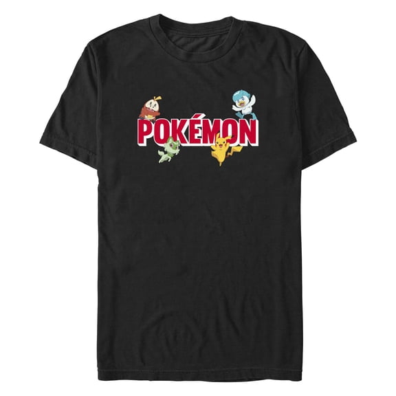 Men's Pokemon Logo Characters Graphic T-Shirt