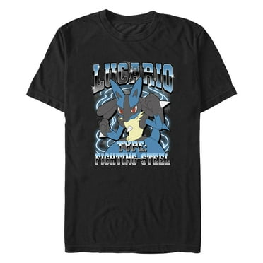 Men's Pokemon Lucario Type: Fighting-Steel  Graphic Tee Black X Large