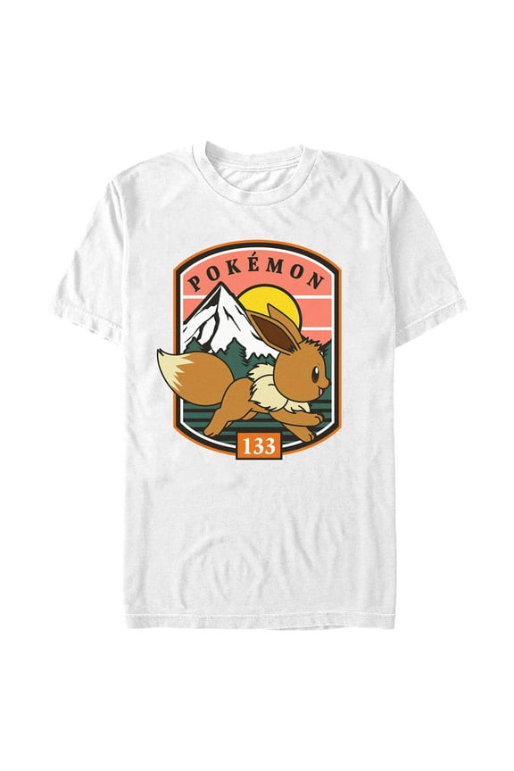 Men's Pokemon Mountain Eevee Graphic Tee White X Large