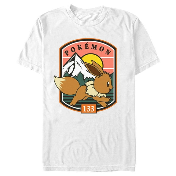 Men's Pokemon Mountain Eevee Graphic Tee White X Large