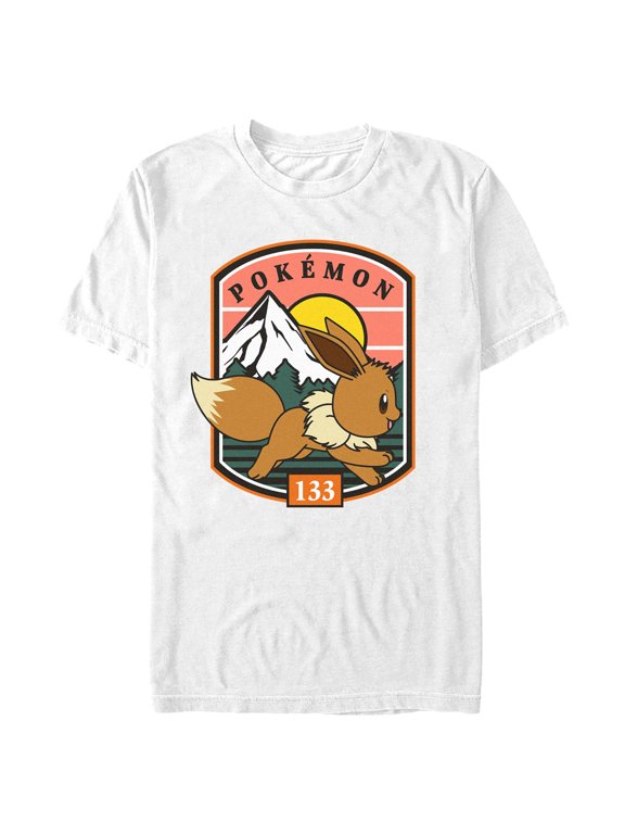 Men's Pokemon Mountain Eevee Graphic Tee White X Large