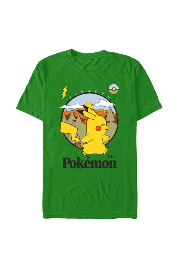 Men's Pokemon Outdoor Pikachu  Graphic Tee Kelly Green 2X Large