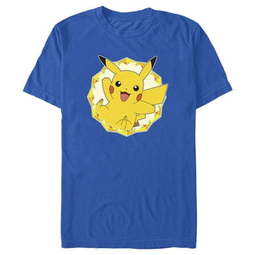 Men's Pokemon Pikachu Circle  Graphic Tee Royal Blue 2X Large