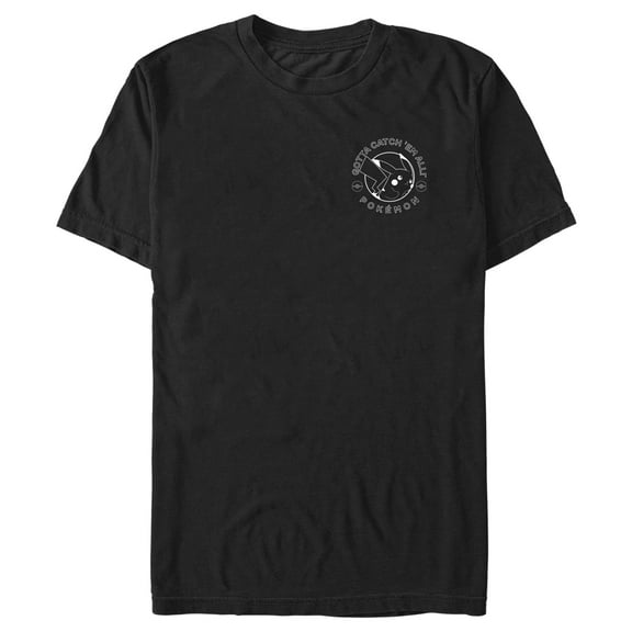 Men's Pokemon Pikachu Gotta Catch 'Em All Graphic Tee Black Small