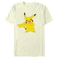 thumbnail image 1 of Men's Pokemon Pikachu Happy Dance  Graphic Tee Beige 2X Large, 1 of 4