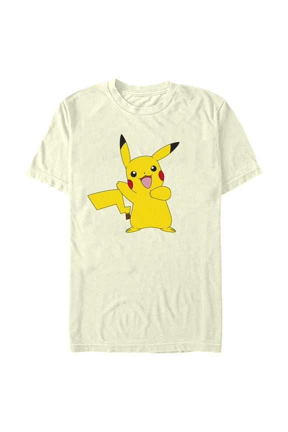 Men's Pokemon Pikachu Happy Dance Graphic Tee Beige X Large