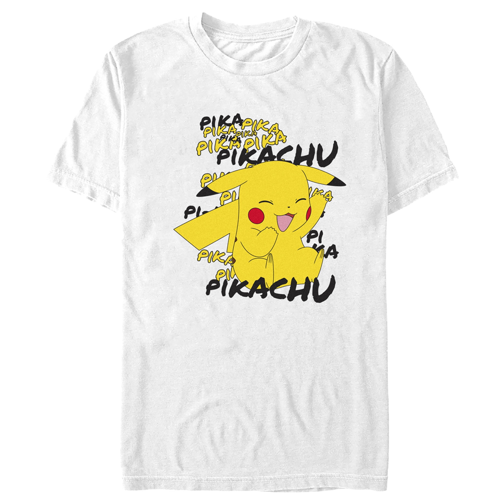 Men's Pokemon Pikachu Laughing Graphic Tee White Medium - Walmart.com