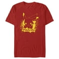 thumbnail image 1 of Men's Pokemon Pikachu Mural  Graphic Tee Red 3X Large, 1 of 3
