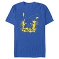 thumbnail image 1 of Men's Pokemon Pikachu Mural  Graphic Tee Royal Blue 3X Large, 1 of 3