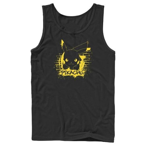 Men's Pokemon Pikachu Mural Tank Top Black Small