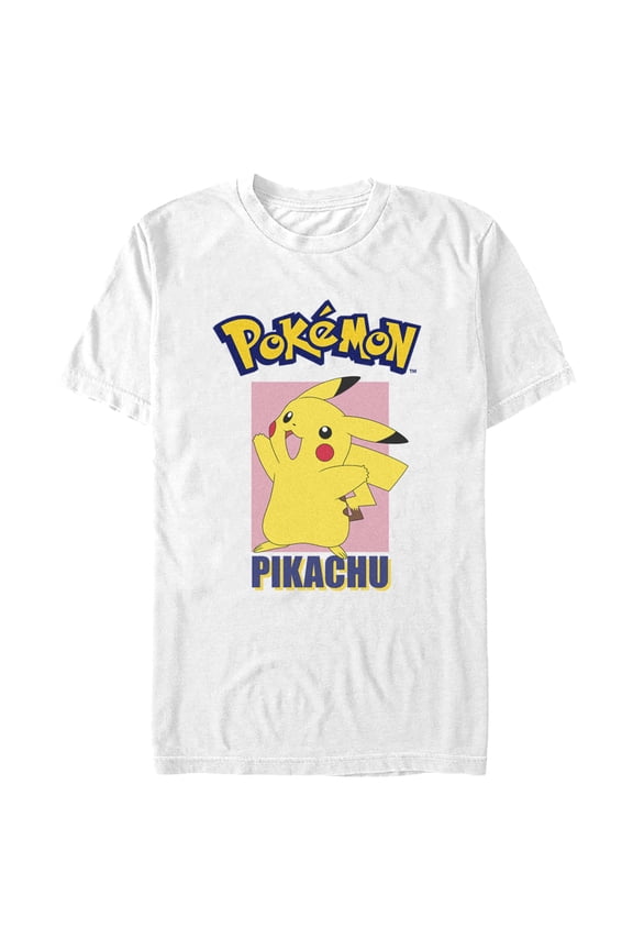 Men's Pokemon Pikachu Portrait Graphic Tee White 3X Large