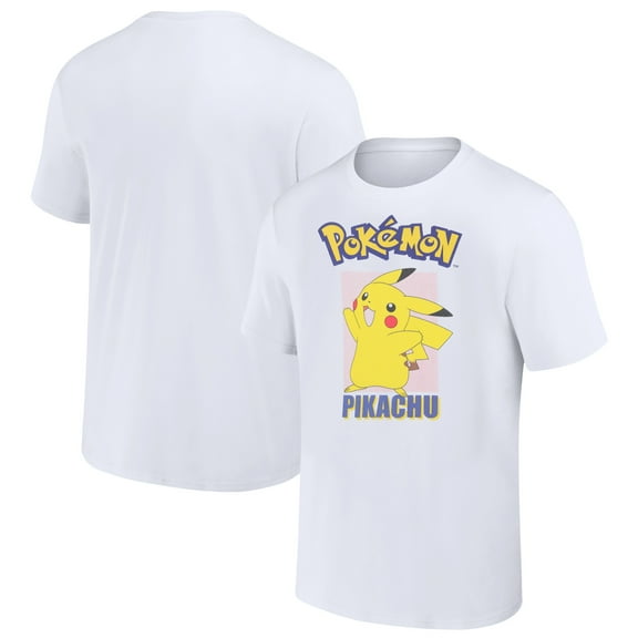 Unisex White Pokemon Pikachu Pose T-Shirt