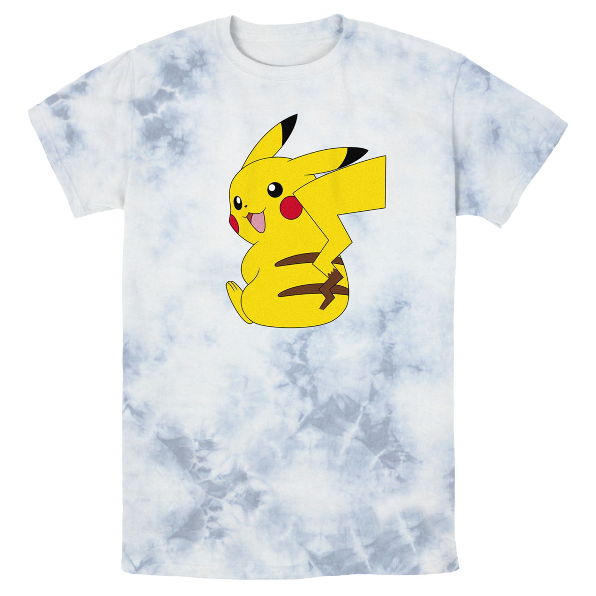 Men's Pokemon Pikachu Sitting Portrait Graphic Tee White/Blue X