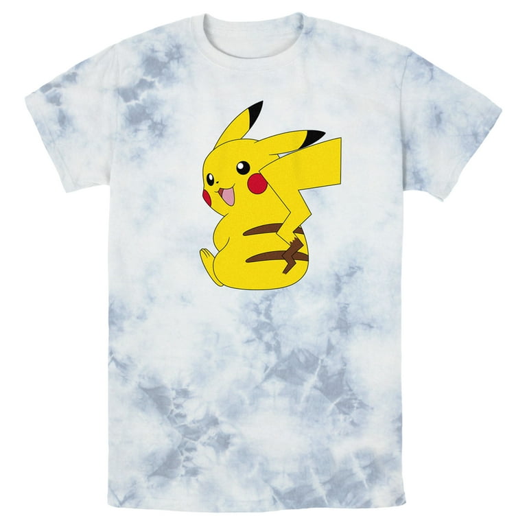 Men's Pokemon Pikachu Sitting Portrait Graphic Tee White/Blue X