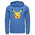 thumbnail image 1 of Men's Pokemon Pikachu Wink Face Pull Over Hoodie Royal Blue Large, 1 of 4