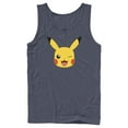 thumbnail image 1 of Men's Pokemon Pikachu Wink Face  Tank Top Navy Blue Large, 1 of 4
