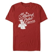 Mens Polar Express All Aboard Quote Graphic T-Shirt