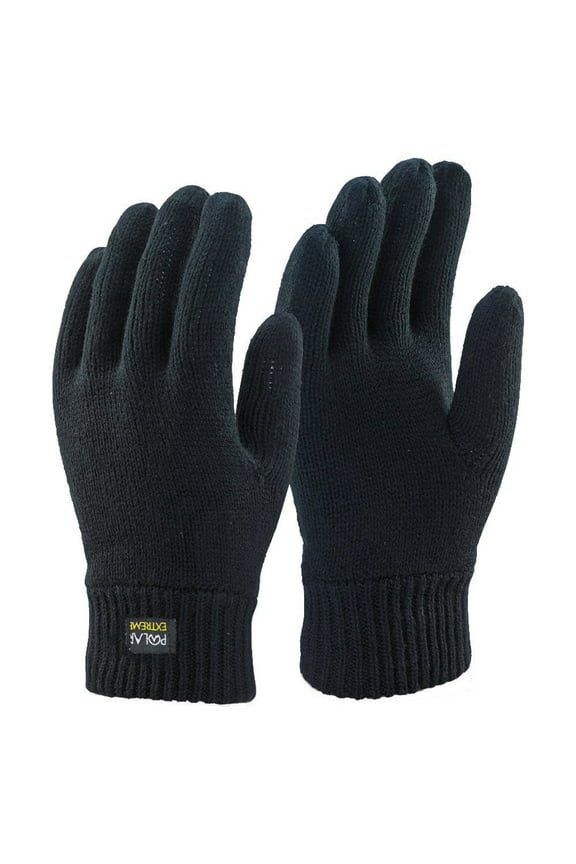 Men's Polar Extreme Insulated Knit Thermal Gloves , Black